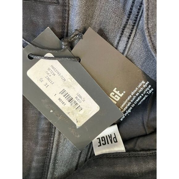 Paige Mens Lennox Rudd Transcend Gray Jeans Sz 31 NWT - Picture 7 of 10